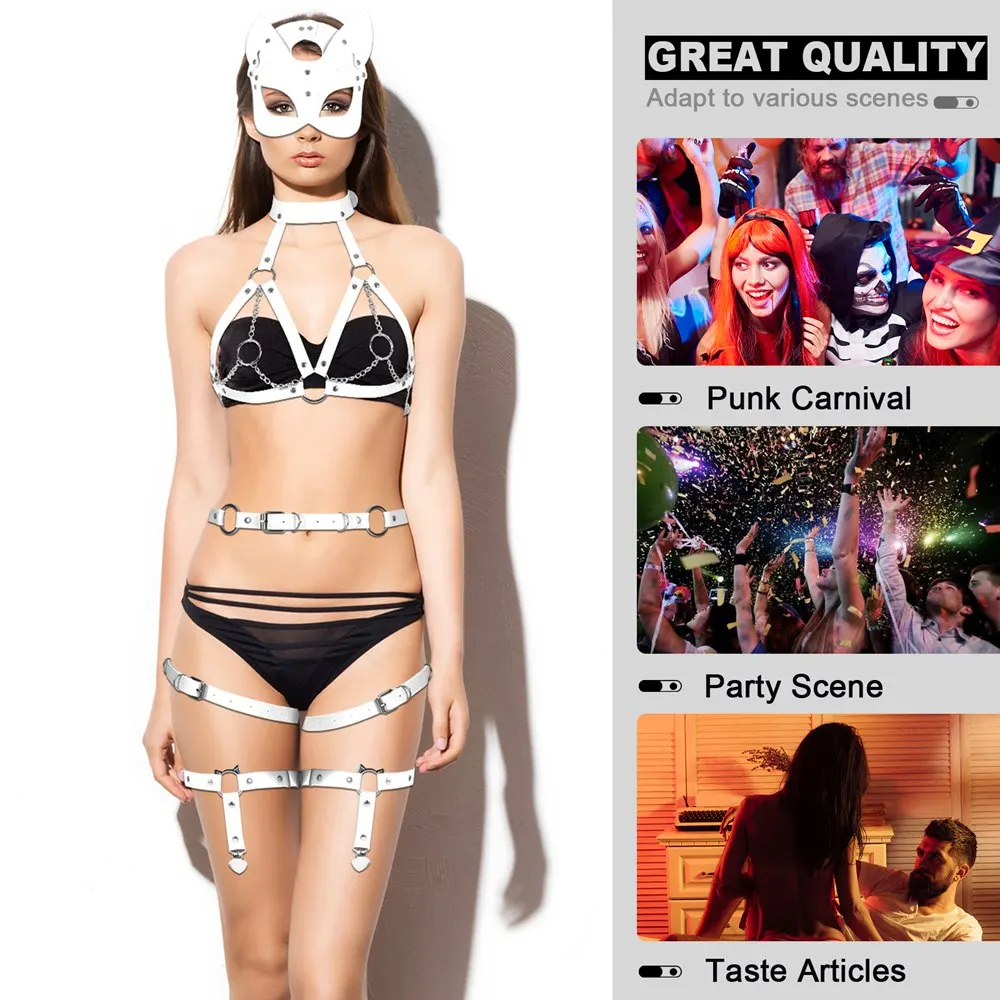 

Harness For Women Sexy Lingerie Erotic Fetish Harajuku Underwear Cosplay Sexy Festival Rave Wear Costume Mask Garters Sword Belt