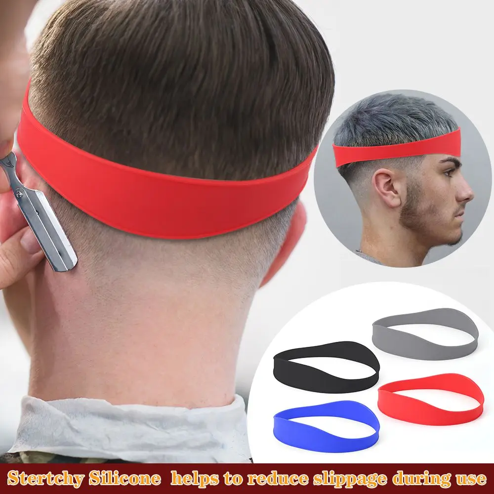 Bande de Sauna Courbée en Silicone pour Homme, Modèle de Rasage et Guide de Coupe de Cheveux, Outil de Coiffure