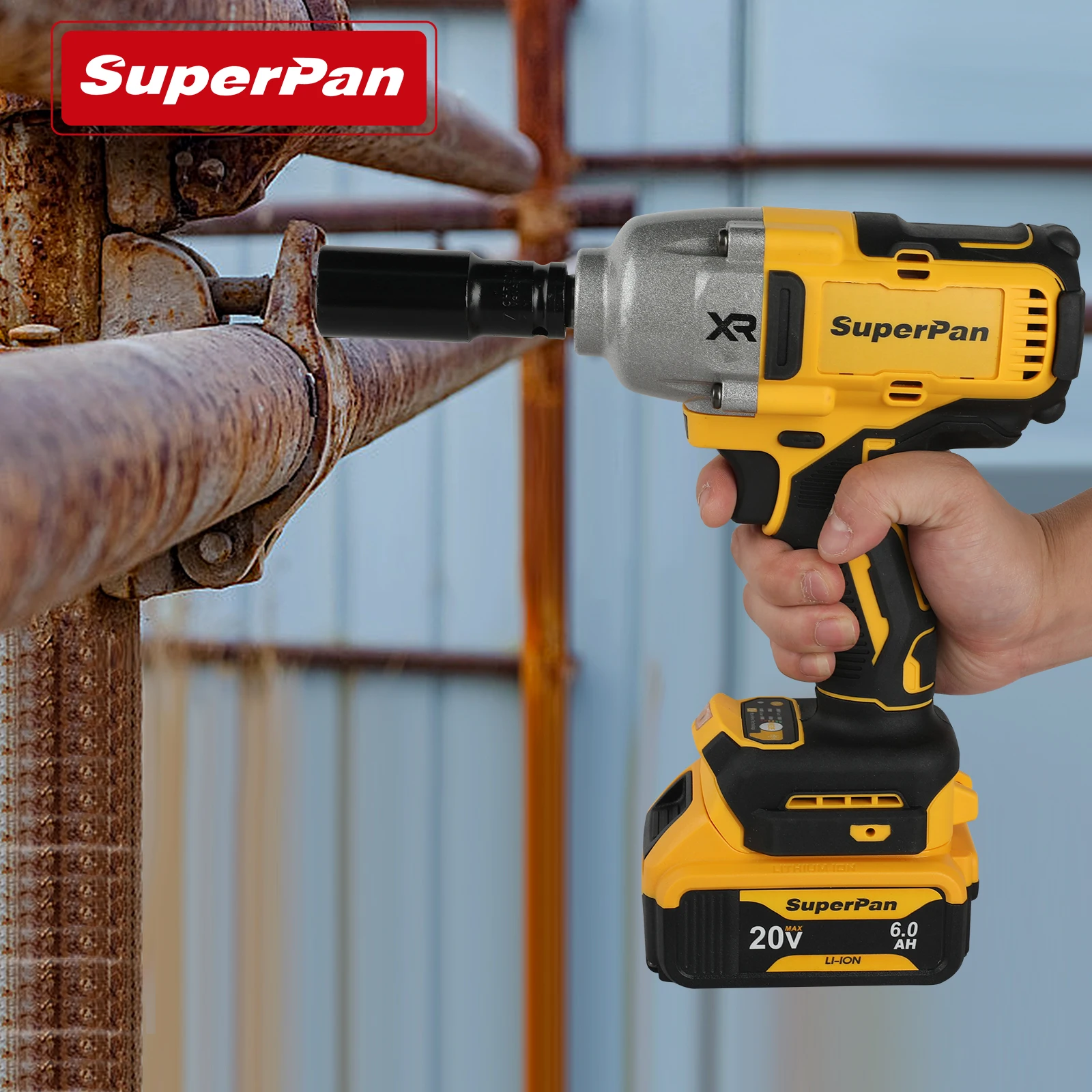 

Impact wrench 1/2 inch high torque 20V brushless cordless wrench with ergonomic grip Dewalt power tool DCF900（1battery,1charger）