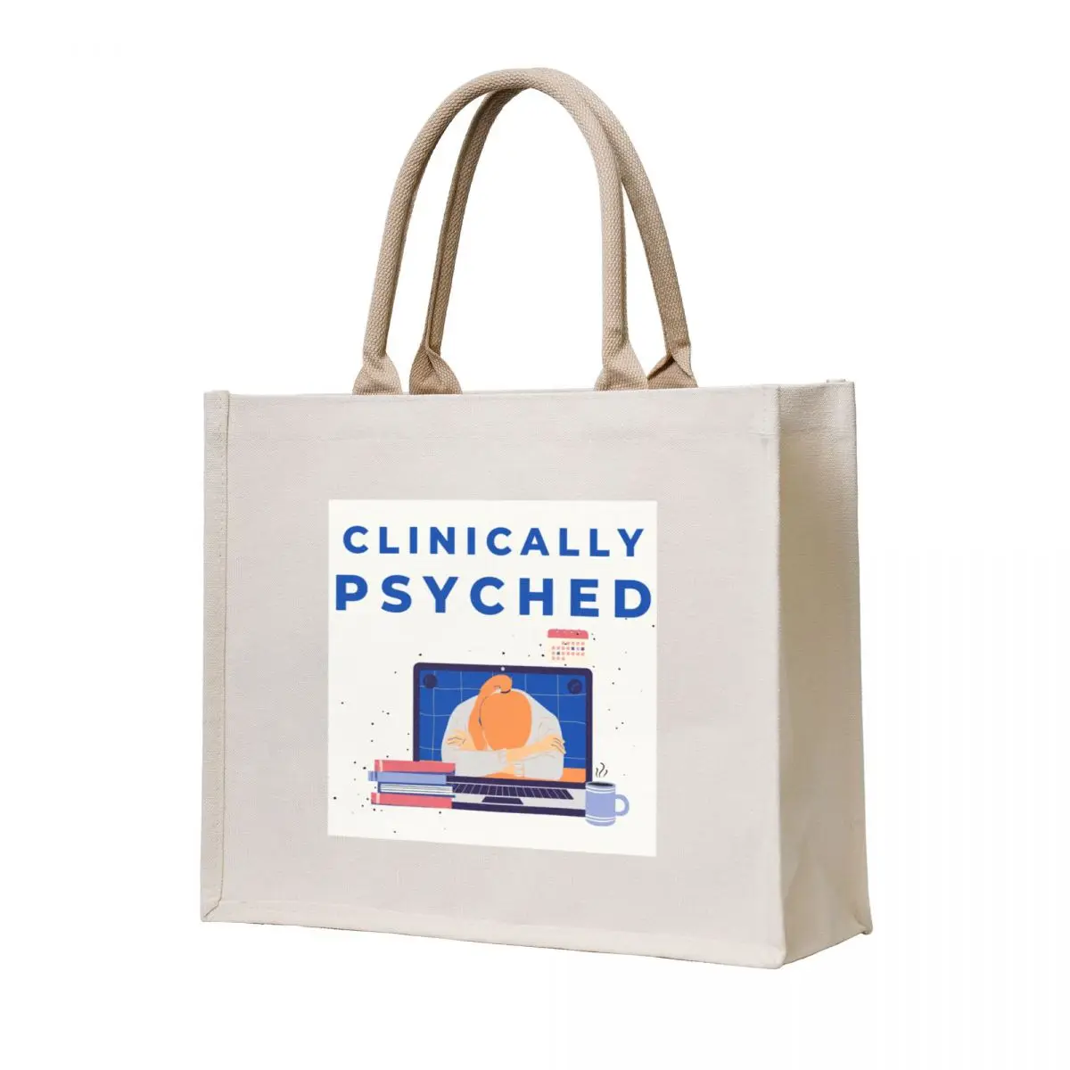 

Clinically Psyched logo Tote Bag reusable shopping bag supermarket folding bag sacs de shopping canvas bags