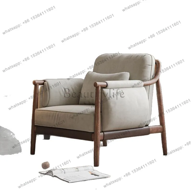 

Средневековое кресло-софа в стиле ваби-саби из ткани, ретро-минималистичное, для гостиной отеля, балкона, для отдыха