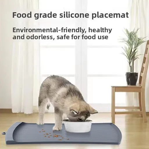 

Cat and dog pet mat, silicone pet meal mat, waterproof, easy to clean, anti slip, leak proof, can be hung