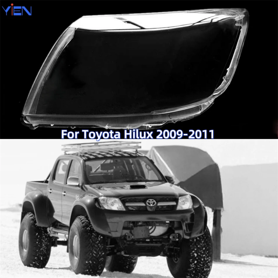 

For Toyota Hilux 2009 2010 2011 Car Replacement Parts Lampcover Caps Headlight Lens Car Front Headlight Lens Cover Lights Shell