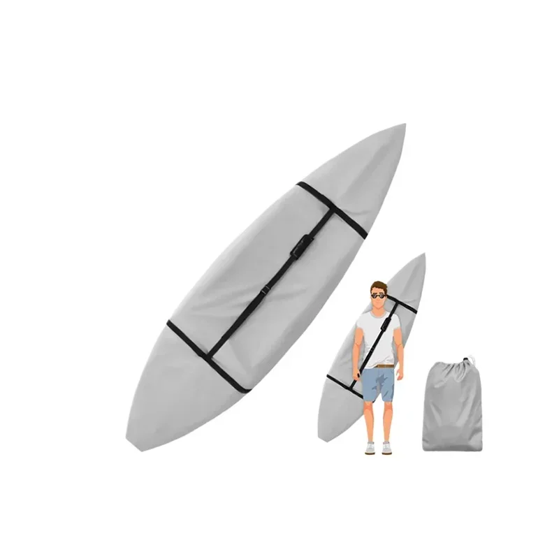 Kayak cover, canoe cover, boat cover, rain and sun protection, shoulder strap design, shoulder friendly