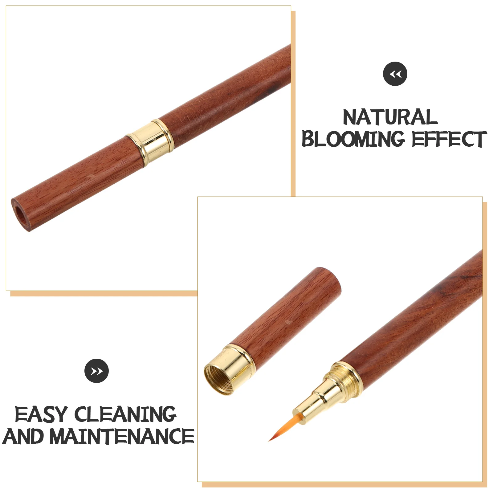 Nail Art Brush: Long Line Fine Tip Wood Handle For Precision Gradient Ombre Shading Detailing Japanese Style Acrylic Gel