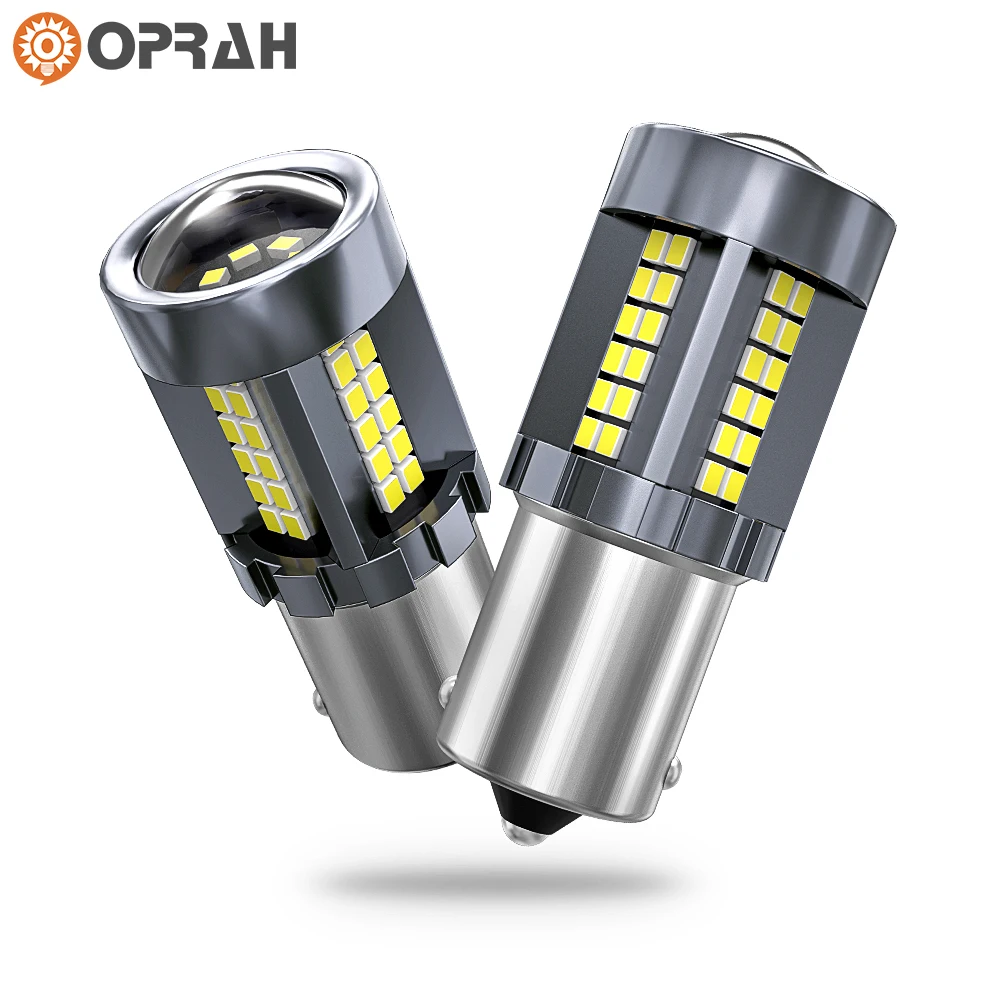 

Oprah 2pcs T20 LED W21/5W 7443 W21W 7440 PY21W P21W LED BAY15D BA15S BAU15S 1156 Canbus Car Turn Signal Light Brake Reserve Lamp