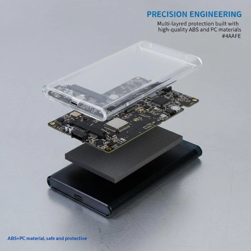 Transparent HDD Enclosure 2.5 Inch SATA To USB 3.0 External Hard Drive Case For SSD HDD Portable Storage Adapter Accessory