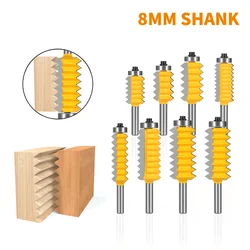 8MM Shank Multi-Tooth Shape Bit Router Bit Woodworking Milling Cutter For Wood Bit Face Mill Carbide Cutter End Mill