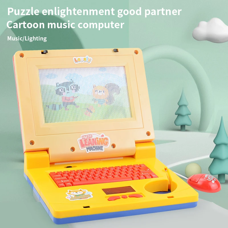 

Simulation notebook light music cartoon computer children's enlightenment early education toys