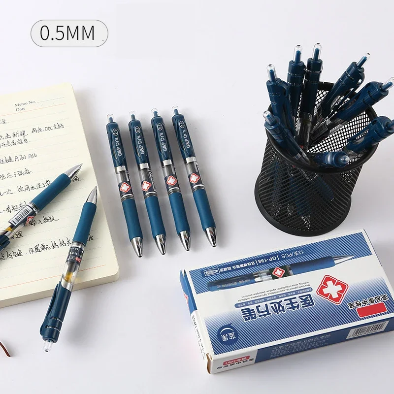 20pcs/lot Doctor's Special Ballpoint Pen 0.5mm Dark Blue Refill Set Doctor Nurse Prescription Writing Gel Pen Office Stationery