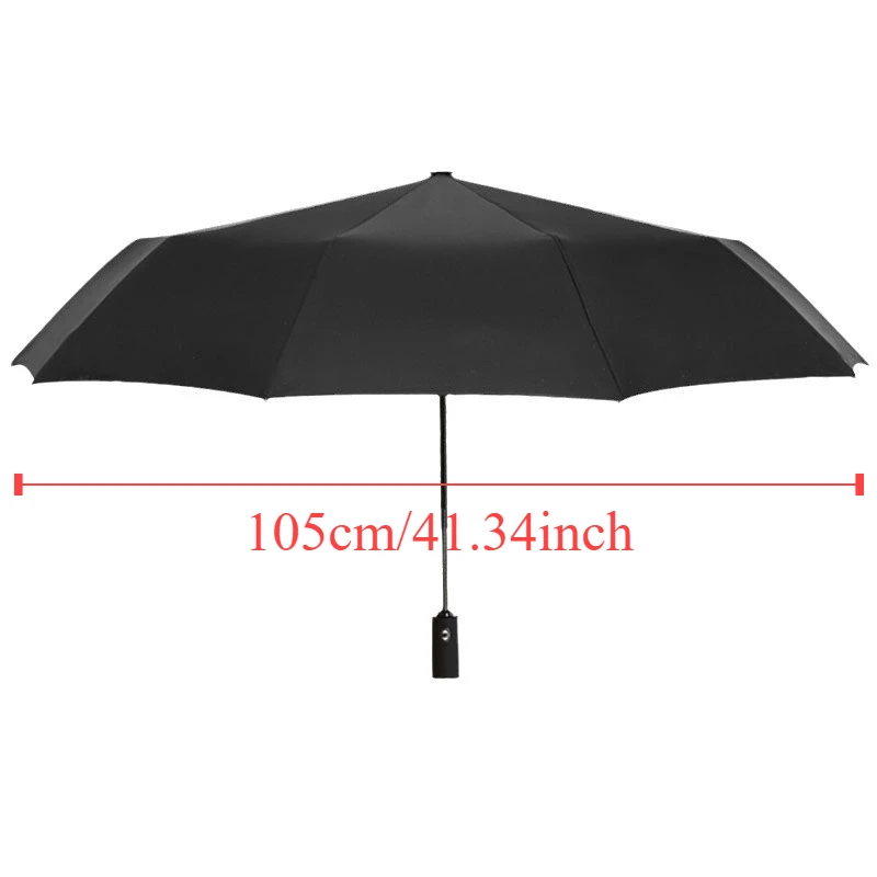 Double Layer Fully Automatic 10 Bone Umbrella, Windproof, Sun Proof, Sunny and Rainy Dual-purpose Business Folding Umbrella