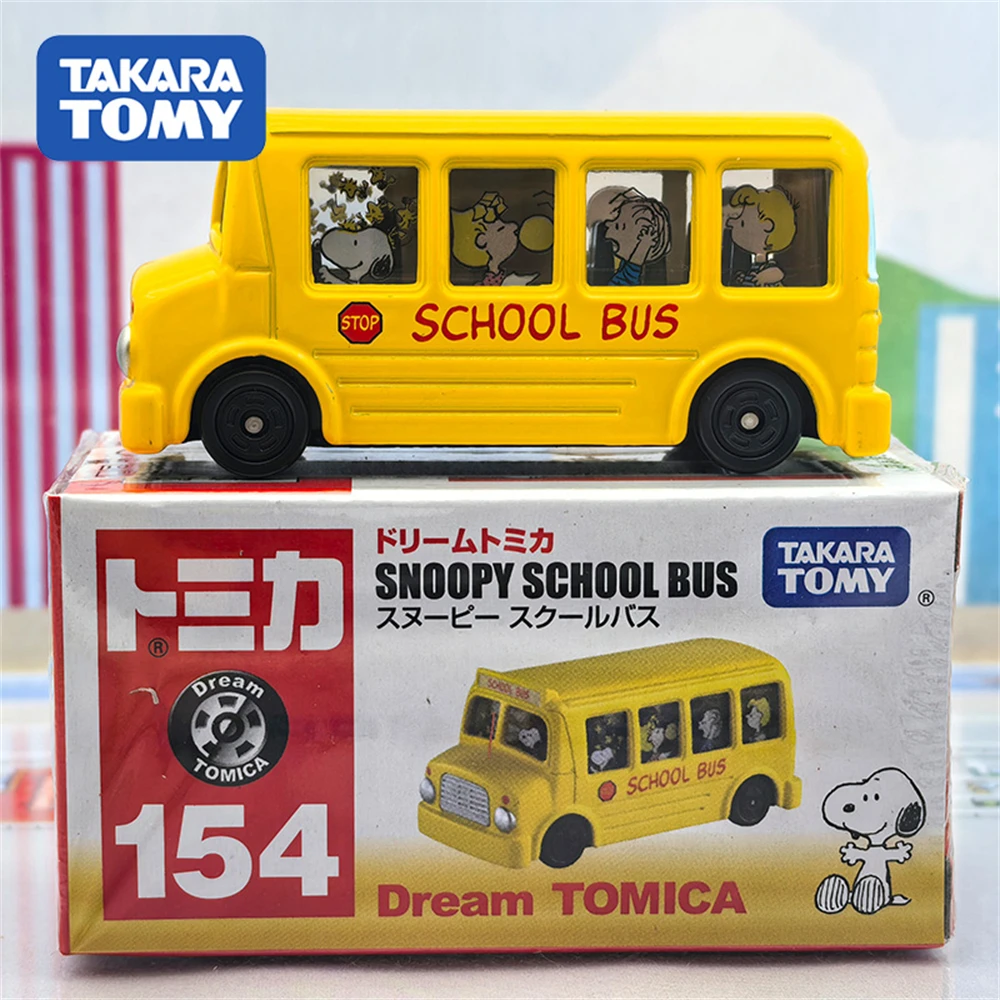 تاكارا تومي توميكا سنوبي حافلة مدرسية نموذج سيارة سبيكة حافلة جمع دييكاست لعبة مجسمة عالية الجودة الحلي هدية #5