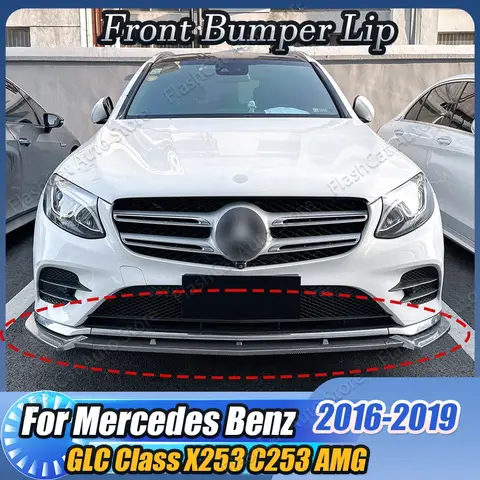 자동차 앞 범퍼 립 X253 C253 AMG 스플리터 디퓨저 바디 키트 스포일러 튜닝 메르세데스 벤츠 GLC 클래스 GLC300 GLC250 2016-2019