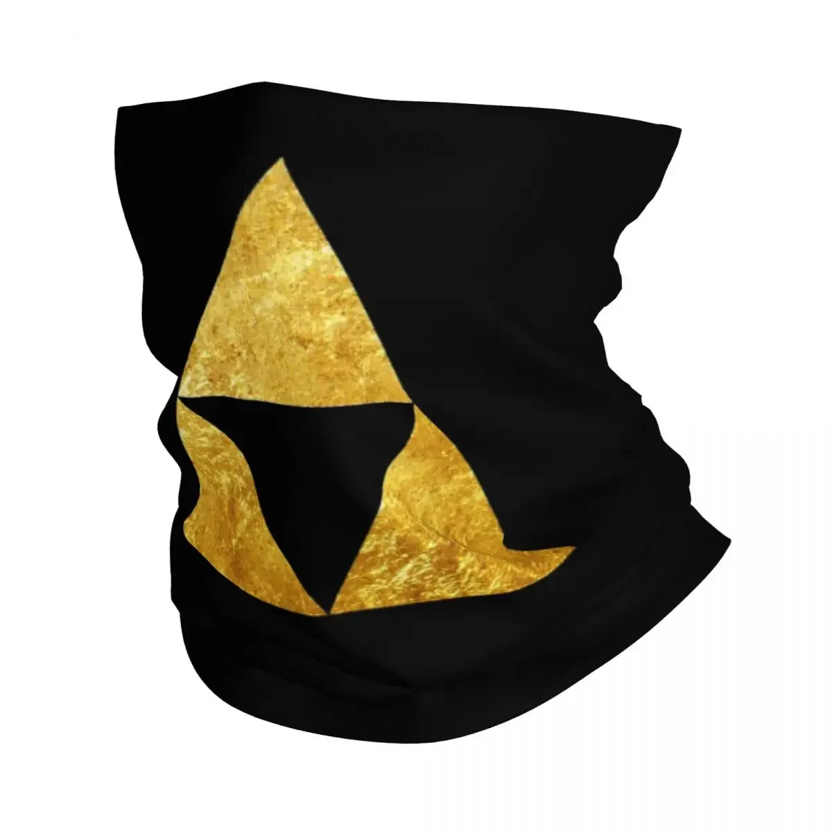 Gold Triforce Symbol Zelda Bandana Neck Cover Printed Face Scarf Multi-use Cycling Scarf Hiking Fishing For Men Adult Breathable