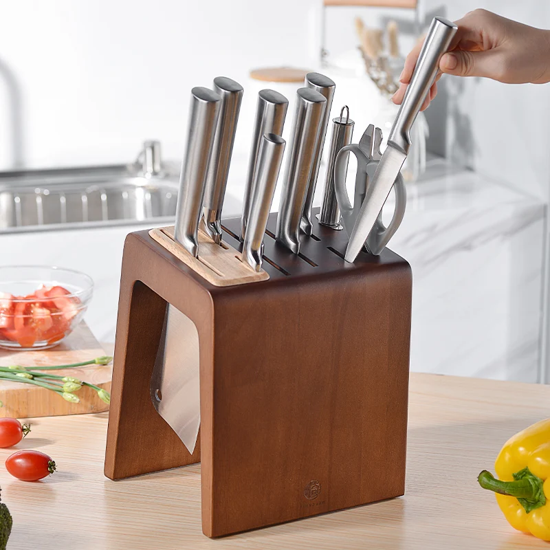 

Desktop Knife Holder Multifunctional Kitchen Ventilation Storage Rack for Household Kitchen Knives and Utensils
