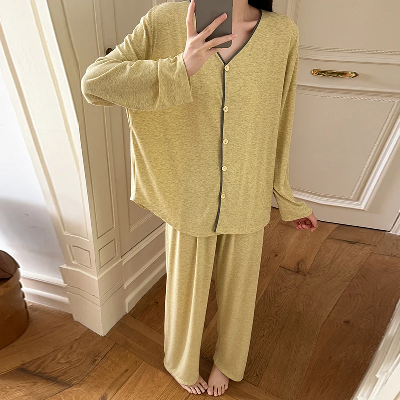 

Pajama Sets Black Women Warmth Twill Classical Pattern Morning Coffee Pajamas Quick Dry Scoop Neck Three Quarter Sleeve Bermuda