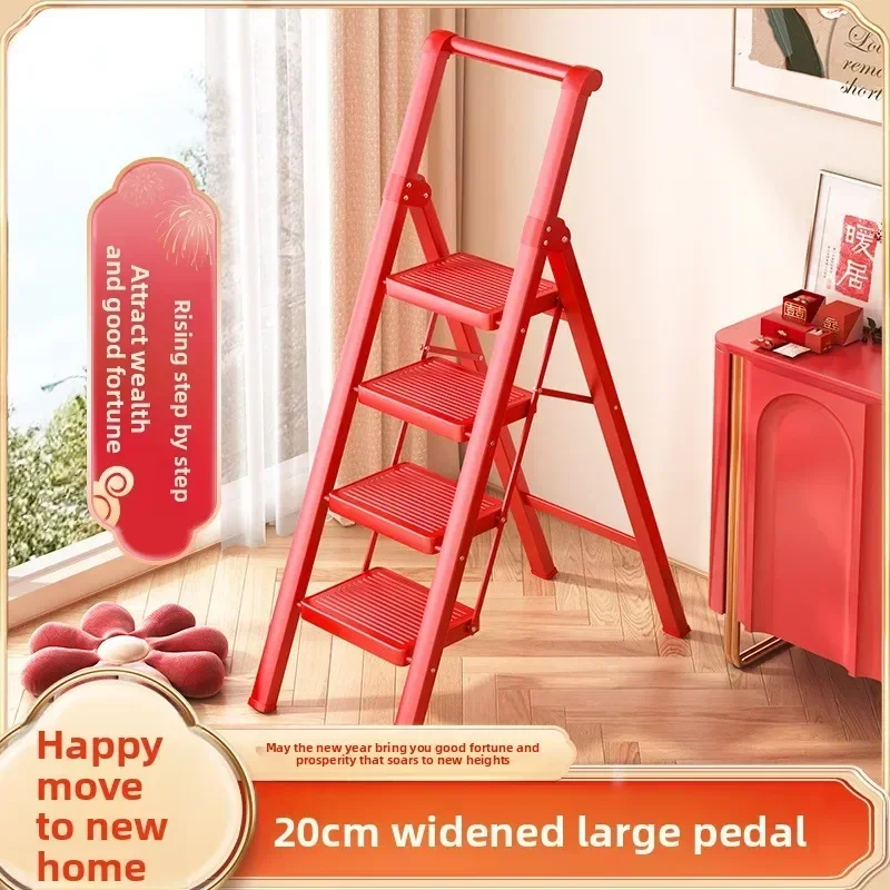 

Household Goods Ladder Household Folding Telescopic Housewarming Folding Ladder Herringbone Ladder