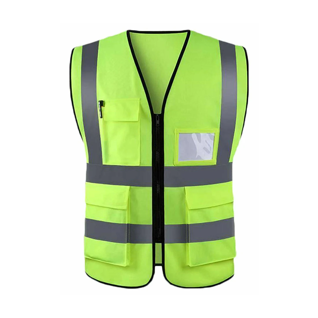 

Reflective Safety Vest with Pockets High Visibility Night Warning Waistcoat Luminous Fluorescent