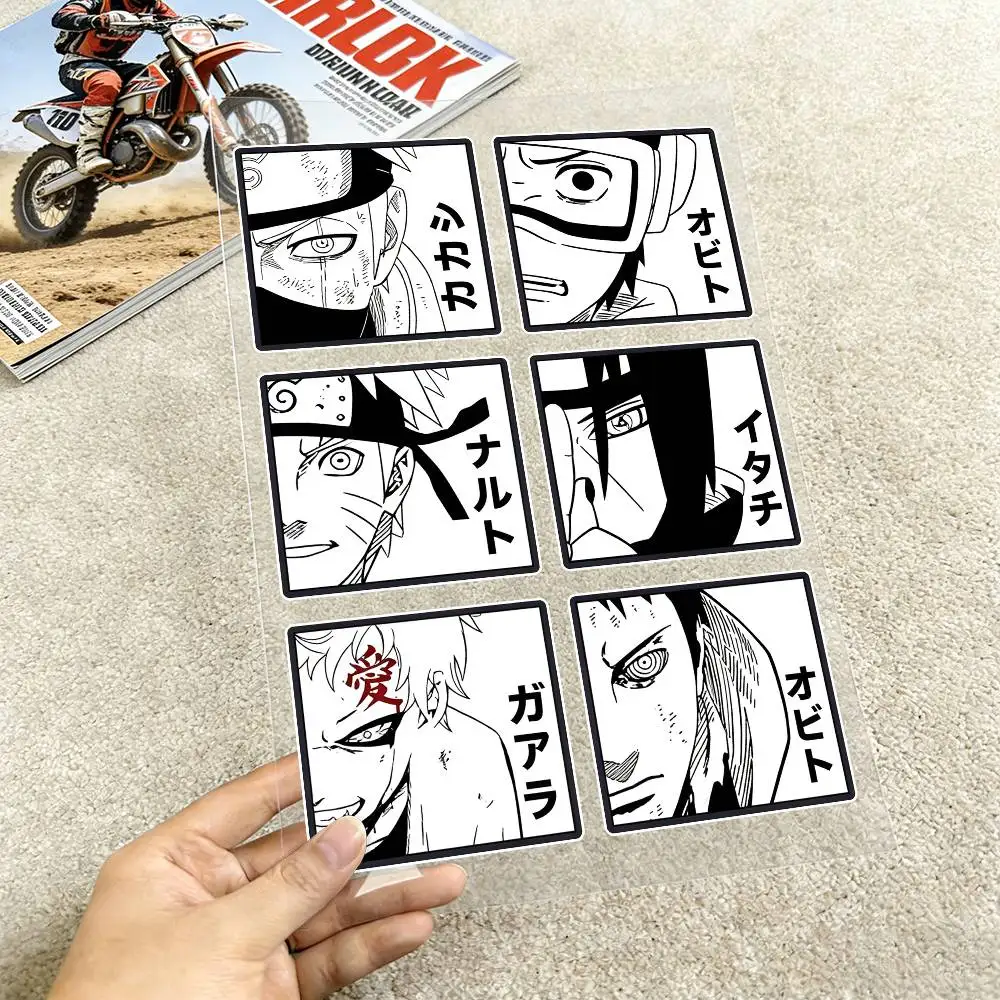 FOR NARUTO ANIME Waterproof Reflective Motorbike Stickers Easy Peel Removable Decals for Motorcycle Car