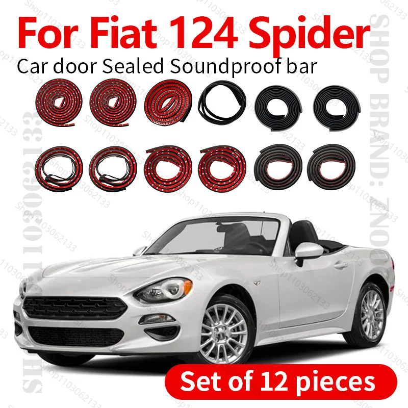 

Для Fiat 124 Spider уплотнительная лента для двери автомобиля, резиновая двухслойная уплотнительная защита, звукоизоляционная лента, пылезащитная уплотнительная лента, набор из 12 шт.