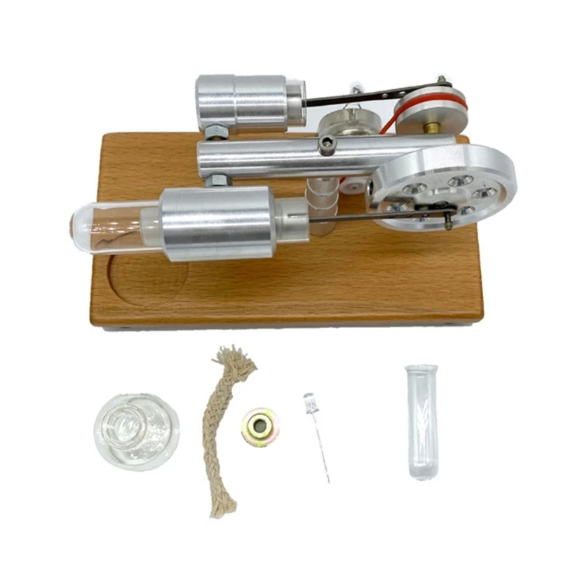 Mini Hot Air Stirlings Engine Motor Model Steams Heat Education Model Toy Scientific Experiment Props Easy Operation DropShip