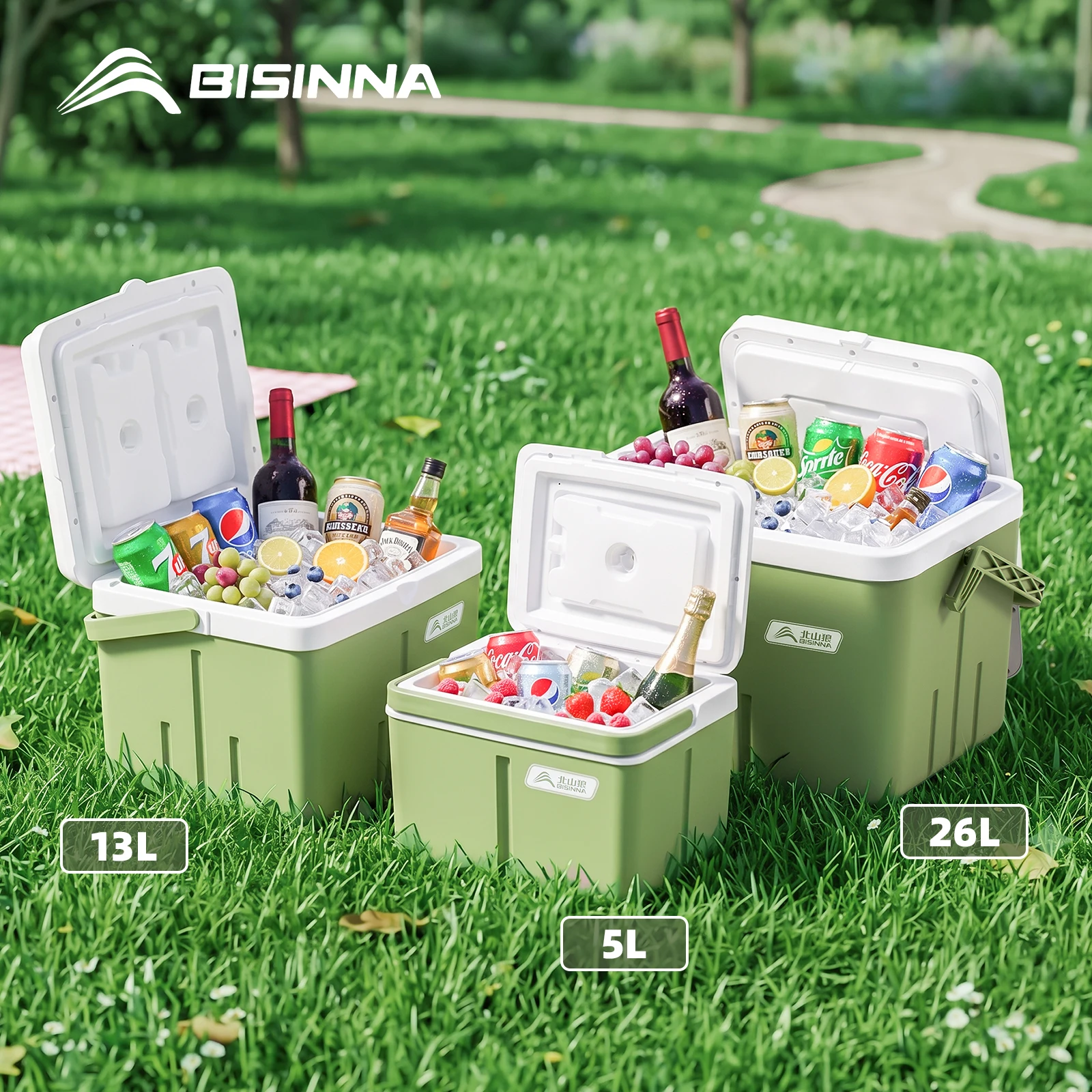 bisinna-ポータブルアイスボックス-大容量-アウトドア-旅行-車載冷蔵庫-温度表示付き-キャンプ-釣り-ビーチ-クーラーボックス