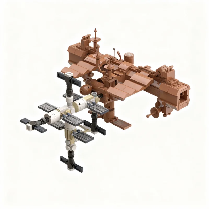 121 個 MOC 国際宇宙ステーション ロシアモデルビルディングブロック アーキテクチャおもちゃ クリスマスギフトアイデア 教育用レンガ 子供
