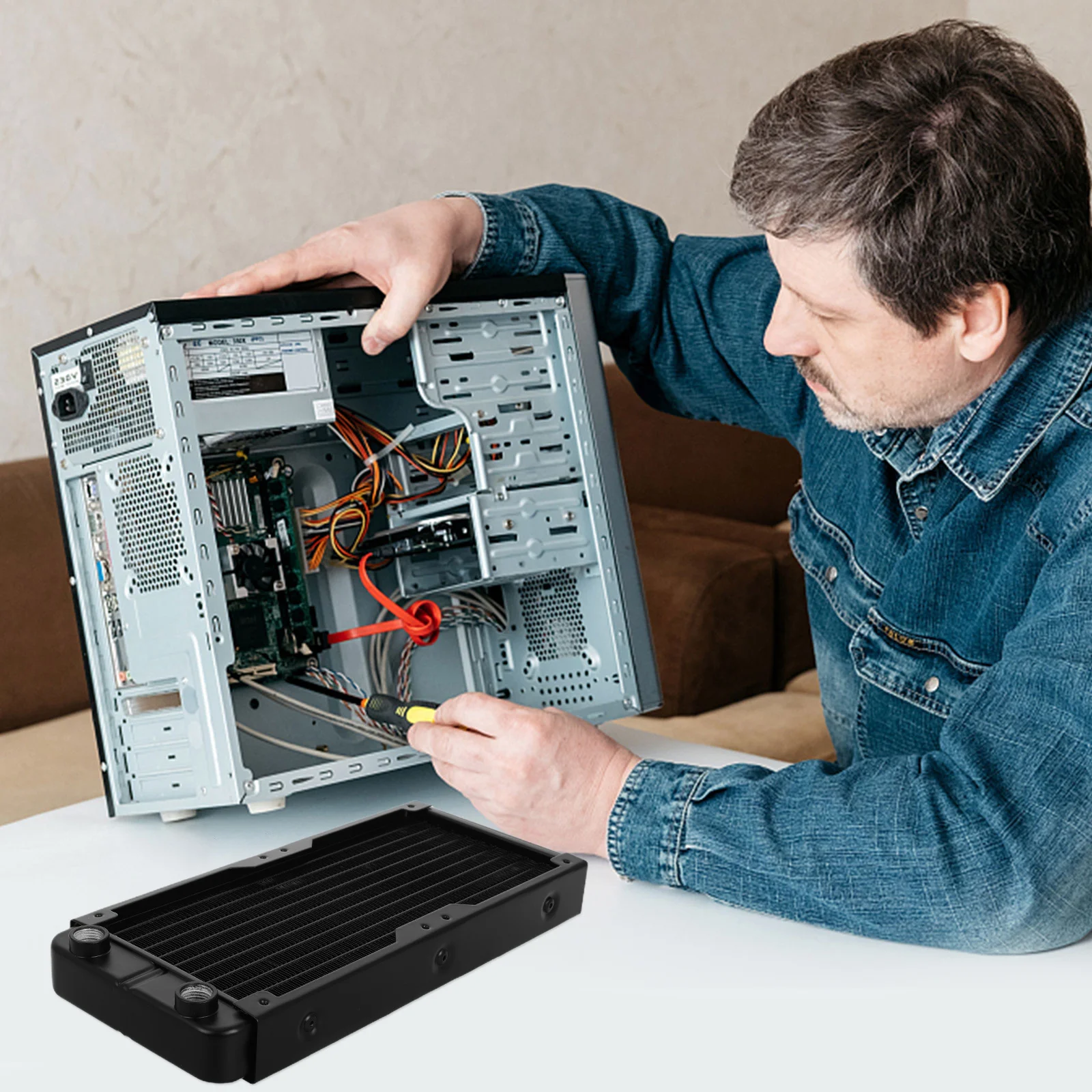 وحدة المعالجة المركزية GPU السائل برودة نظام التبريد عالي الكفاءة مشعات الكمبيوتر سهلة التركيب إدارة حرارية شاملة #3