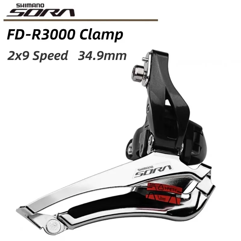 SHIMANO SORA R3000 2x9 Speed Front Derailleur Road Bike Band Mount FD-R3000-F 2x9s Braze On Clamp Band Mount for Road Bicycle