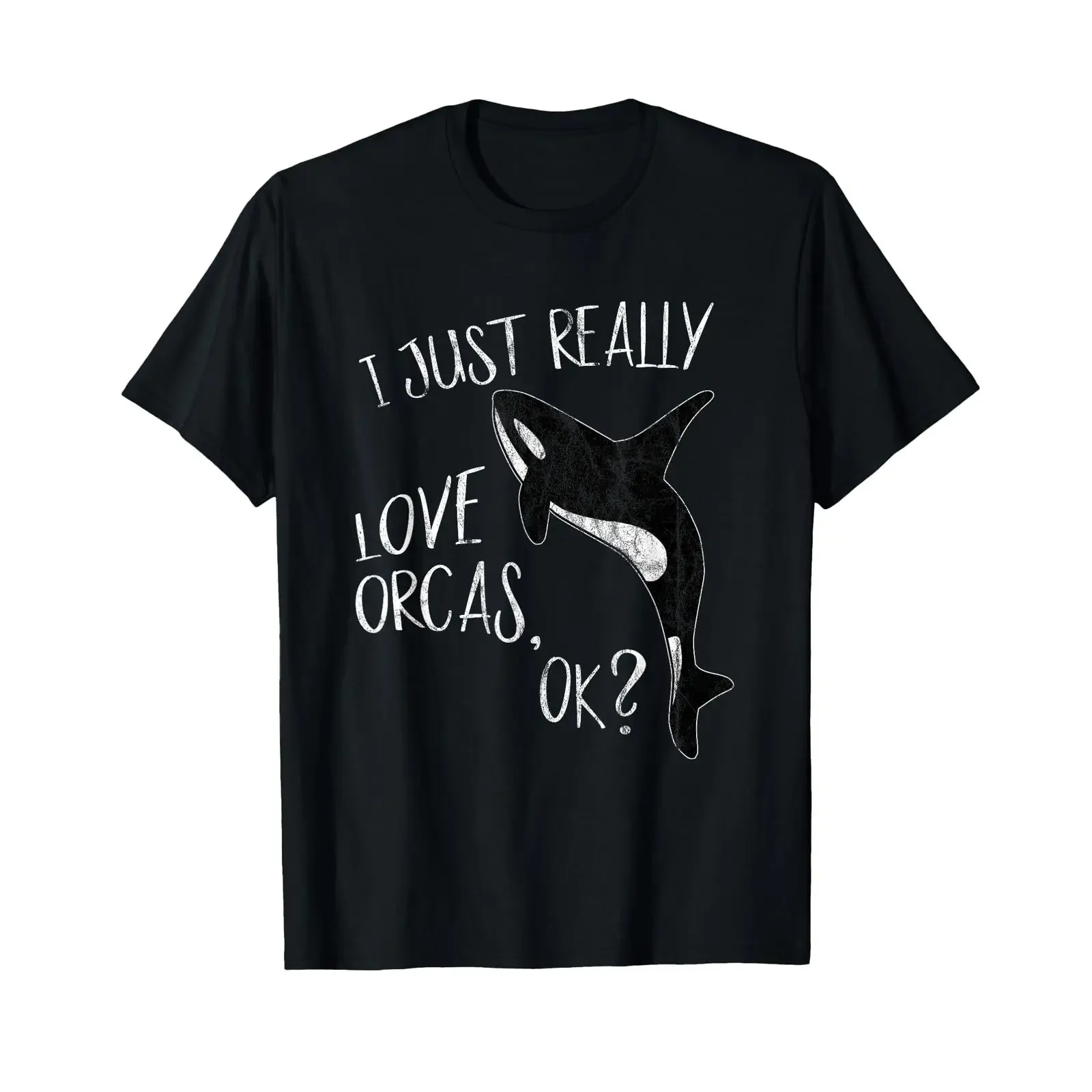 Ich liebe einfach Orcas Cool Sword Whale Orca T Shirt vintage Washed Soft designer clothes graphic streetwear Slightly