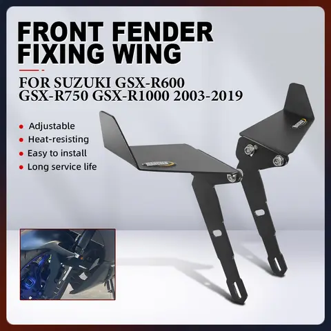 Motorcycle Front Fender Fixed Wings For Suzuki GSX-R600 GSXR600 GSX-R750 GSXR750 GSX-R1000 2003-2019 K3 K4 K5 K6 K7 K8 K9 K11