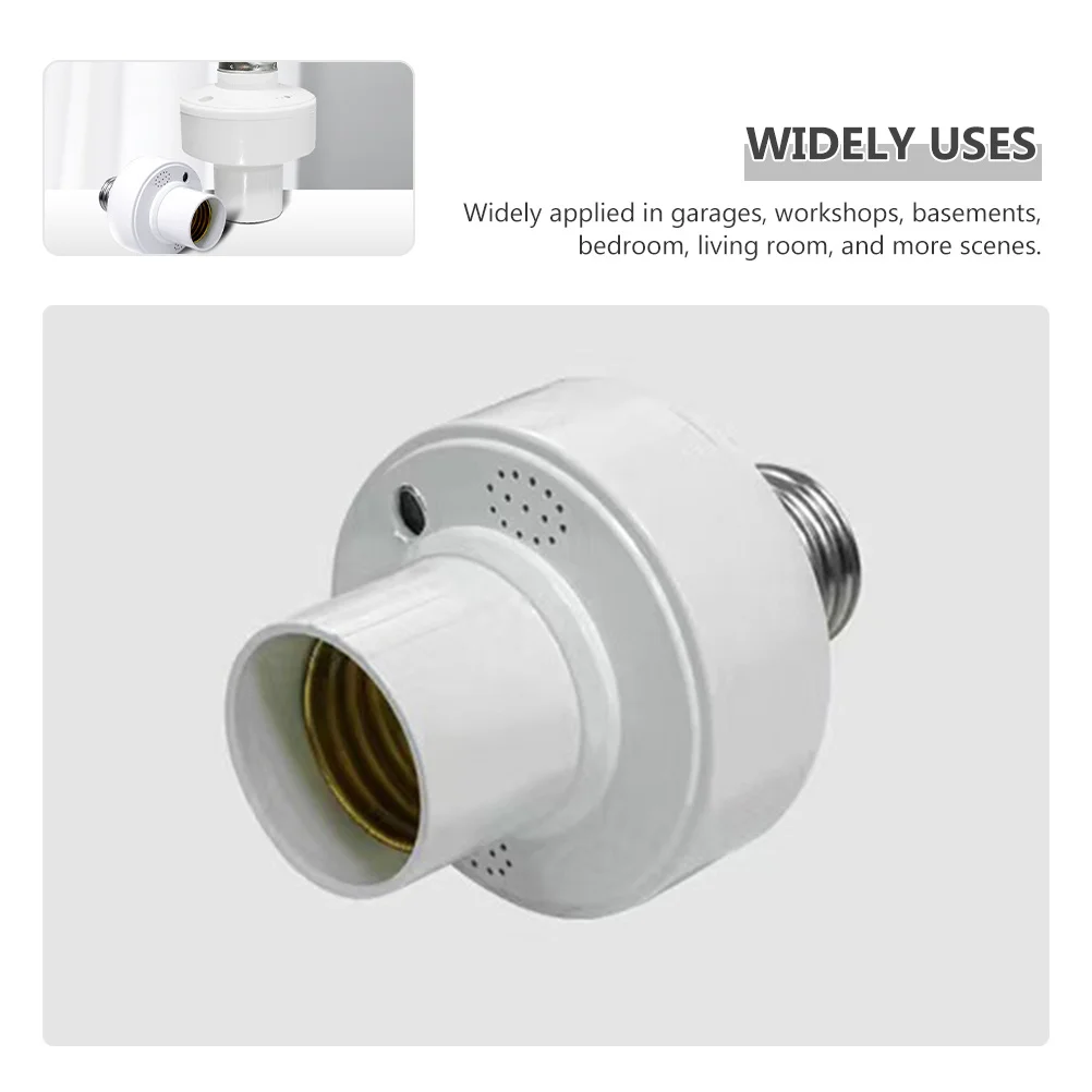 

Voice Intelligent Lamp Holder E27 Socket Control Light Socket Needed Wireless Light Bulb Adapter for Garage