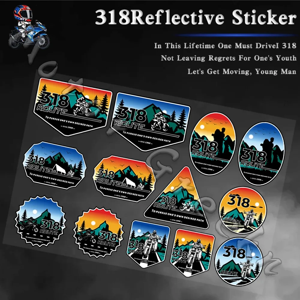 Motorcycle Reflective Stickers For Ktm Honda BMW Yamaha Kawasaki Suzuki Adventure Decorative Accessorie Vinyl Watertight Decal