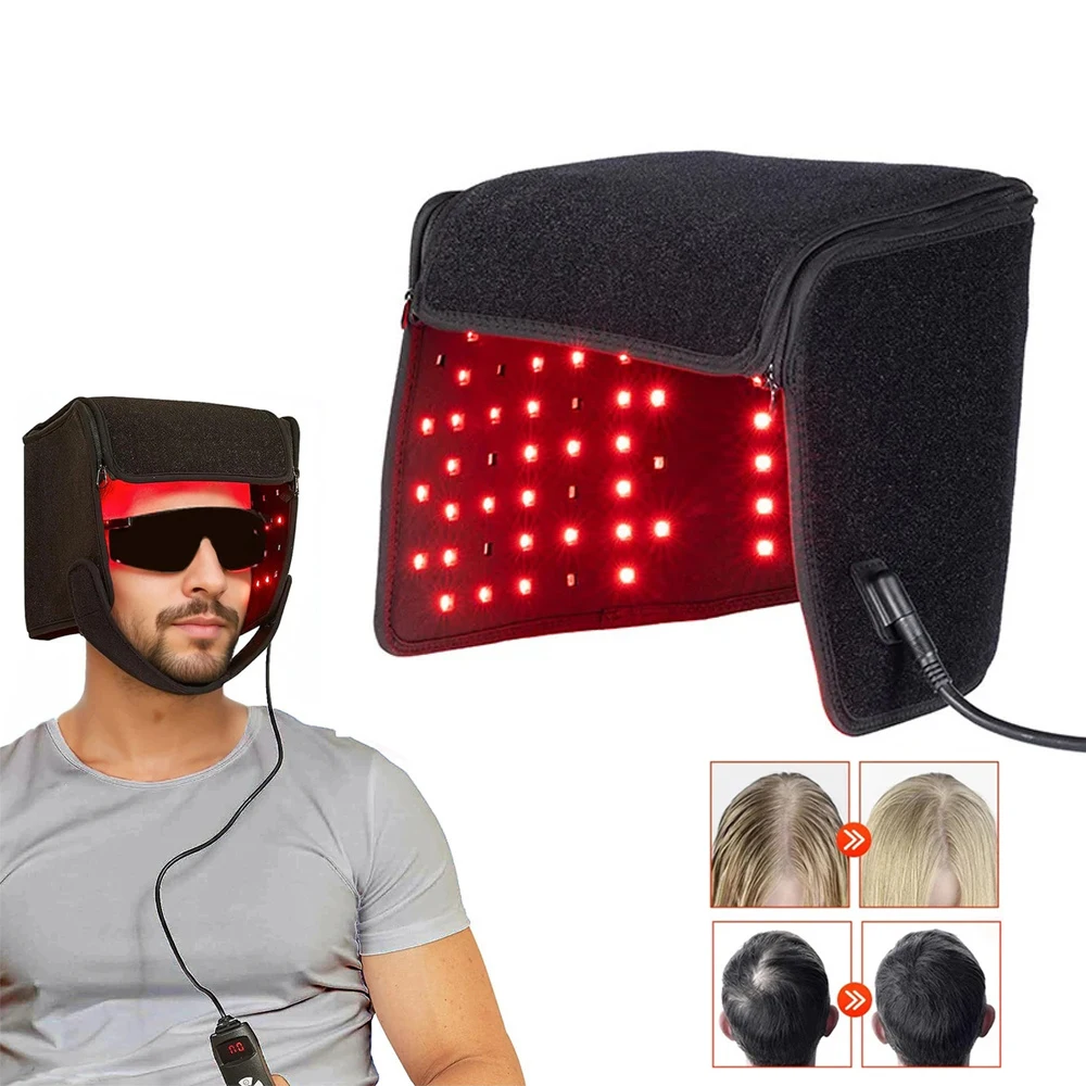 LED Red Light Treatment Cap Head Relaxation Care Massage 650nm Lamp Treatment Laser Anti Hair Loss Cap Helps Hair Growth