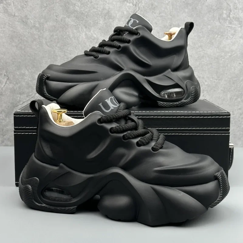Men's High Quality Sneakers New Comfortable Leather Platform Shoes Outdoor Fashion All-match Mens Casual Shoes Кроссовки Мужские