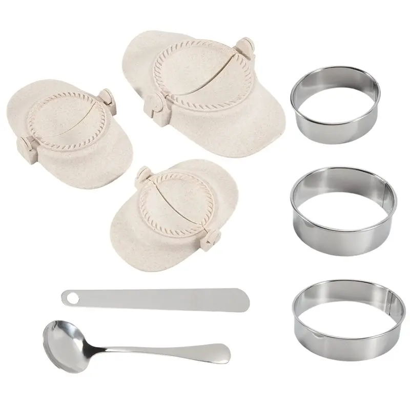 Prensa para Empanadas, Molde para Dumplings Extra Grande de 6 Pulgadas con Cortador de Masa, Juego de Moldes para Pierogi, Pastelitos, Ecológico