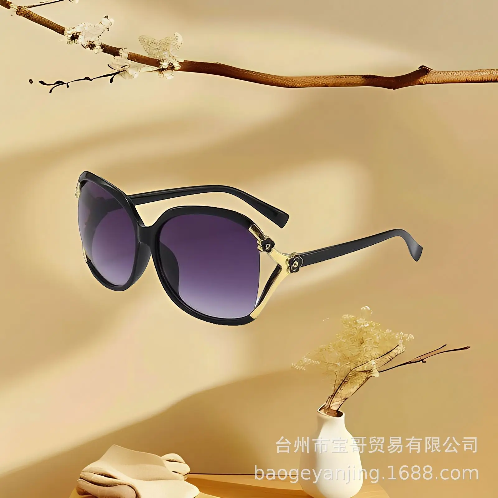 

Новые женские солнцезащитные очки с камелией, женские солнцезащитные очки с защитой от ультрафиолета, солнцезащитные очки для похудения с большим лицом