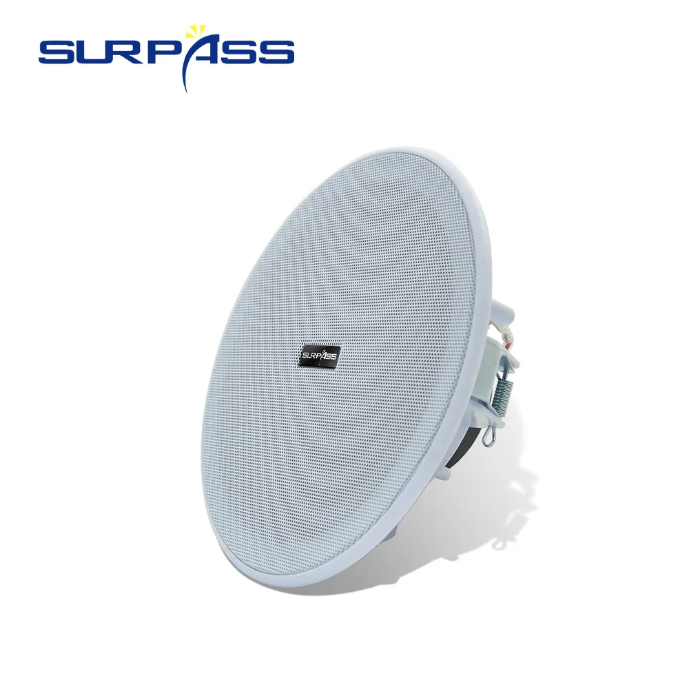 15W PA Sound System 6inch Home Passive In-ceiling Speaker HiFi Recessed Full Range Music Loudspeaker for Hotel Office Gym House