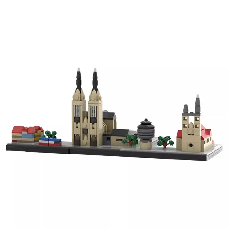 MOC Stadtlandschafts-Architektur-Sets Malediven Leipzig Athen Cambridge New York Bausteine Darmstadt Kinderspielzeug Sammlerstück Geschenk – Detail 19