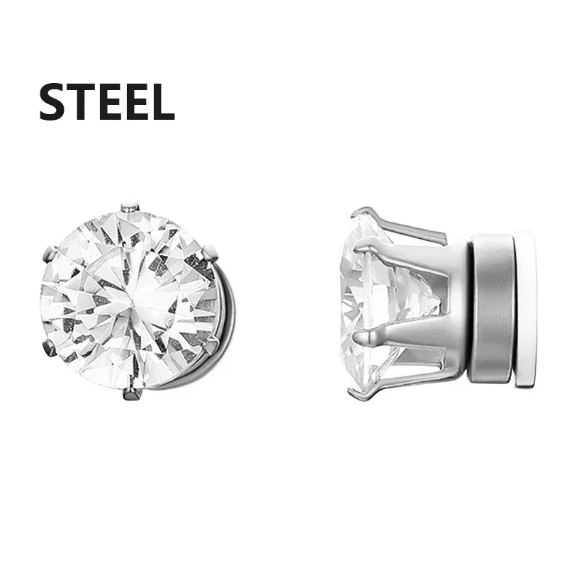 Women's 2PCS Magnetic Ear Clips Stud Earrings, Non-Piercing