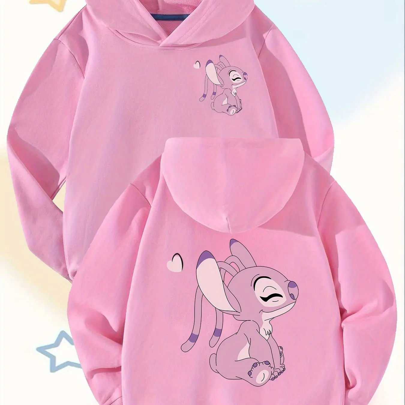 

Disney Alice and the White Rabbit Bouquet Double-sided Print Christmas Children's Sweater Autumn and Winter Casual Fashion Hoodi