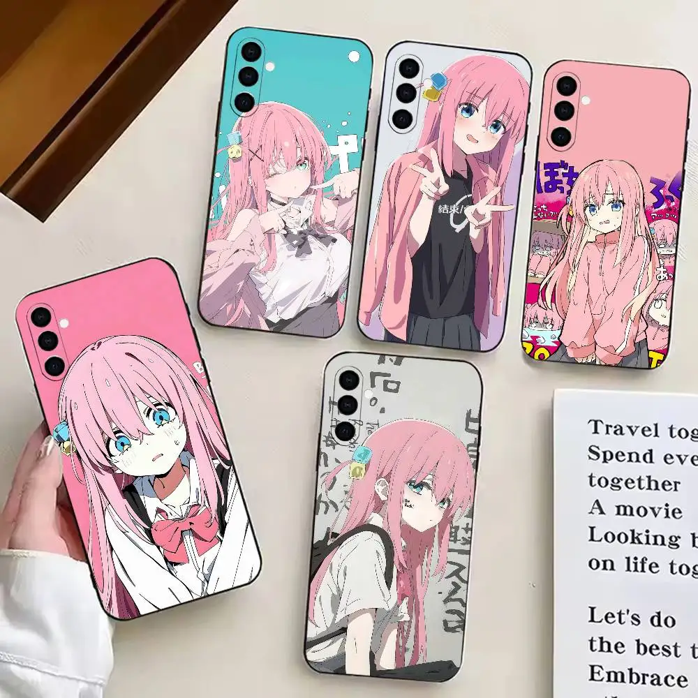 Classic anime  B-Bocchistans  Phone Case For Samsung Galaxy A20,A21s,A22,A31,A32,A52,A53,A72,73,A80 Black Silicone Case