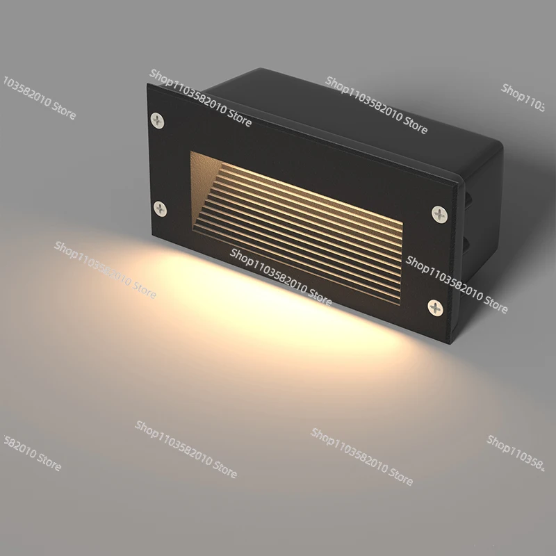 Exterior Walkway Wall Light Aluminum Recessed Light Emitting Diode Step Light and Stair Lighting