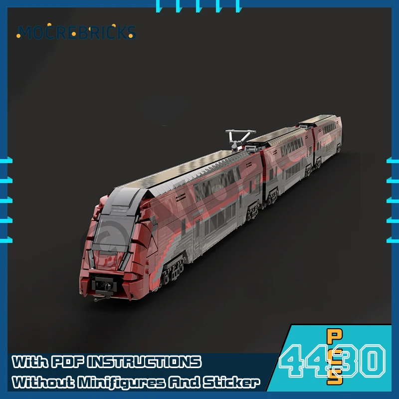 

MOC Austrian Railway High Speed Train Passenger Car Train Model DIY Building Block Assembly Technology Bricks Toys For Child Gif