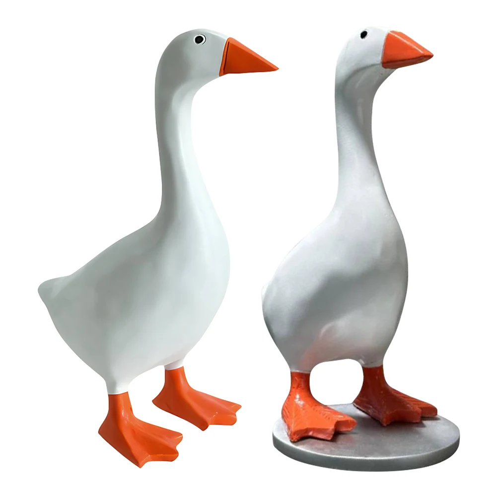 Kawaii Magnetic Silly Goose Figurine Resin Goose Duck Statue Sculpture Funny Office Desk Decor Housewarming Gifts for Women Men
