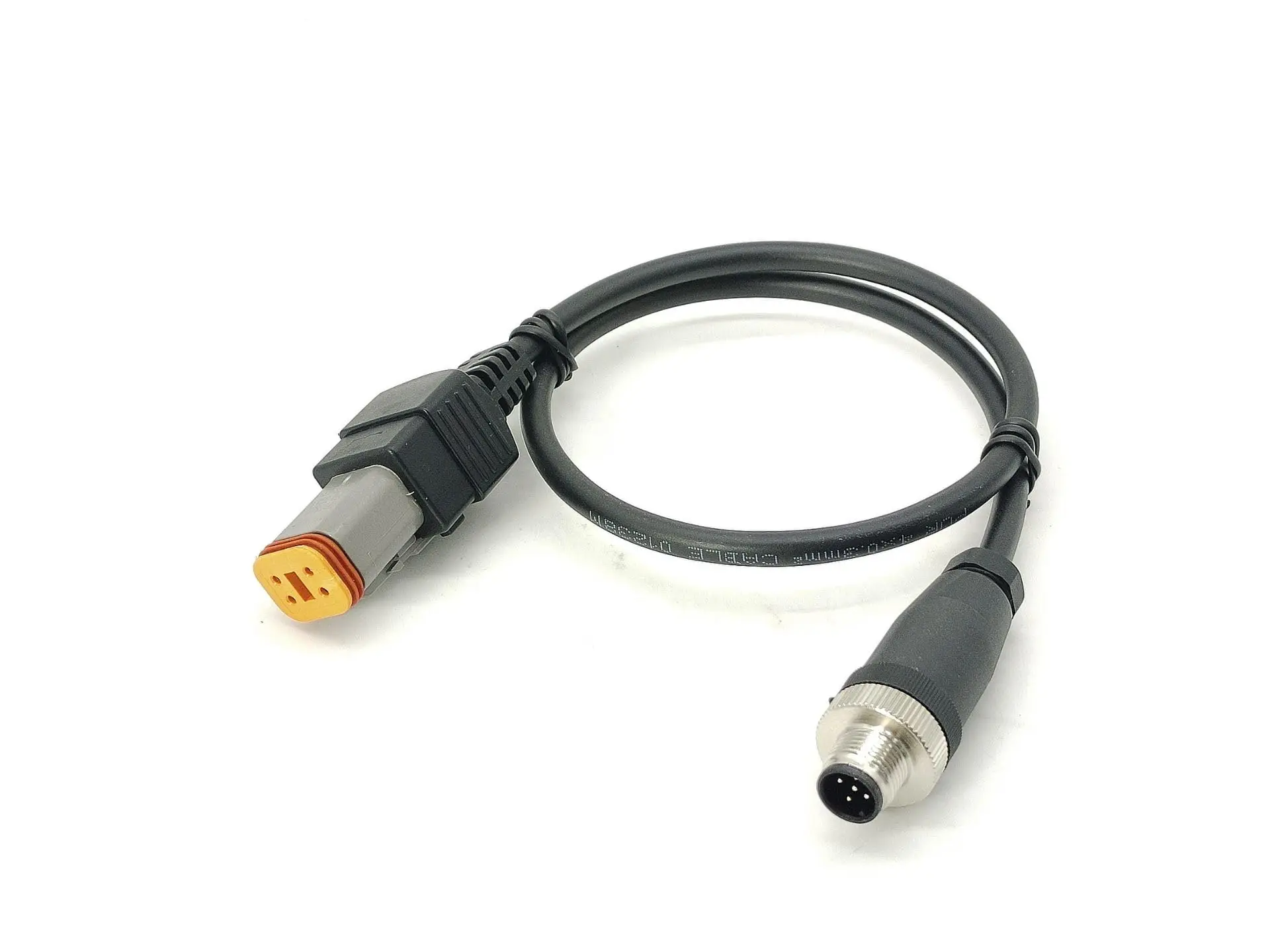 NMEA 2000 Cable, DT06-4S to M12 Male 5-Pin, 0.5m/1.6ft Boat Marine Network DeviceNet Connection Cable