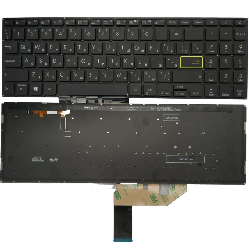 

New Backlit Russian Keyboard For ASUS VivoBook X513 D513 S513 M513 F513 K513 R513 E513 X531 X531F