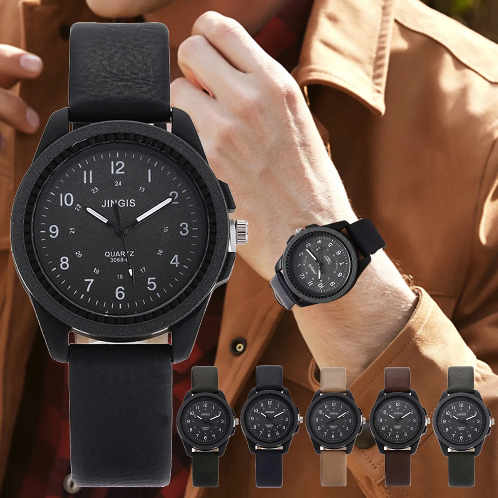 

Relogio Masculino Men Watch Fashion Sport Watches New Men'S Watch Men Calendar Leather Casual Quartz Clock Relojes Hombre