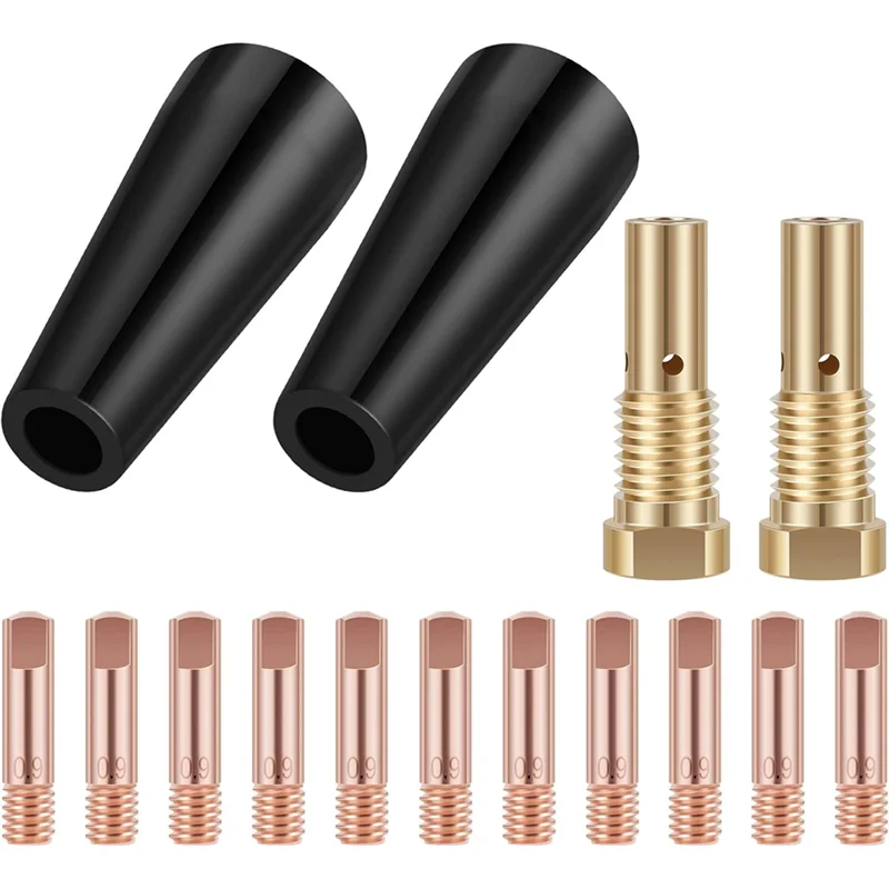 

B08B-Weld 261308 306 Compatible 15Pcs MIG Welding Kit 0.8/0.9Mm Brass Welding Tips Replacement Welder Accessories