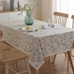 Bloom Table Cover with Lace,Customizable Blending Flower Tablecloth,for Home Kitchen Dinning Tea Coffee Table Decoration